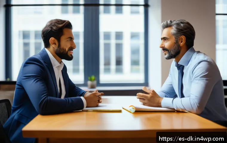 정서 인식 향상을 위한 멘토링 프로그램 - A professional mentorship session set in a modern office with natural light, featuring a diverse mid...