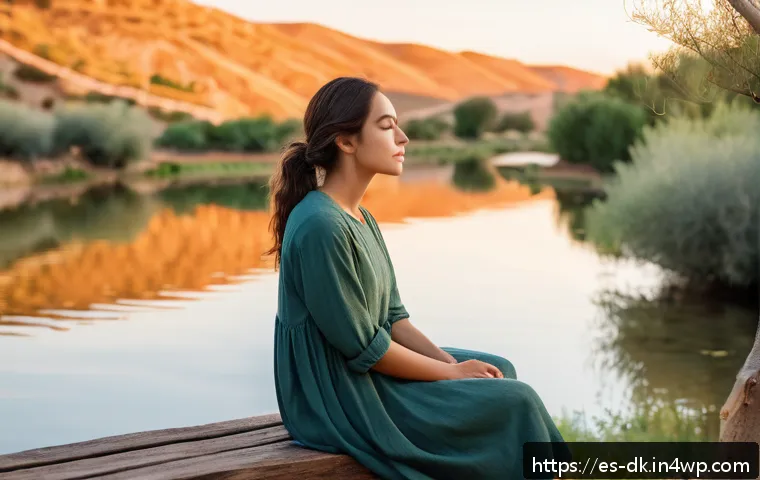 정서 인식 향상을 위한 비디오 시청 가이드 - A serene natural landscape at sunset in a Spanish countryside setting, featuring warm golden light b...